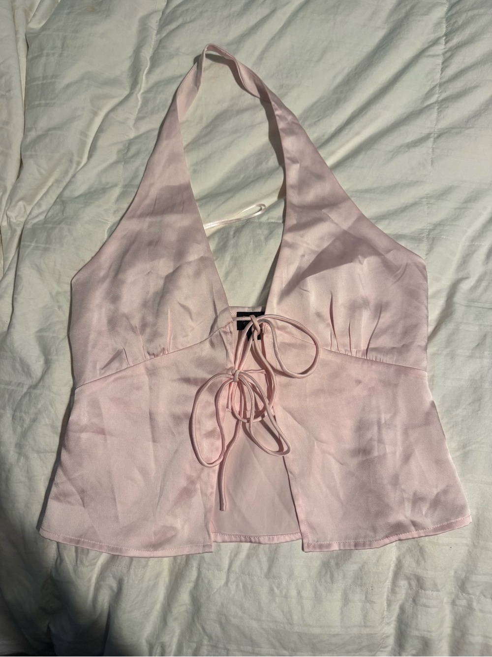 PacSun Light Pink Halter Tie-Front Camisole